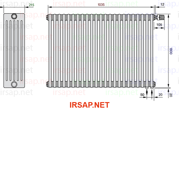 Радиатор IRSAP Tesi 61800/23 T25 CL 01